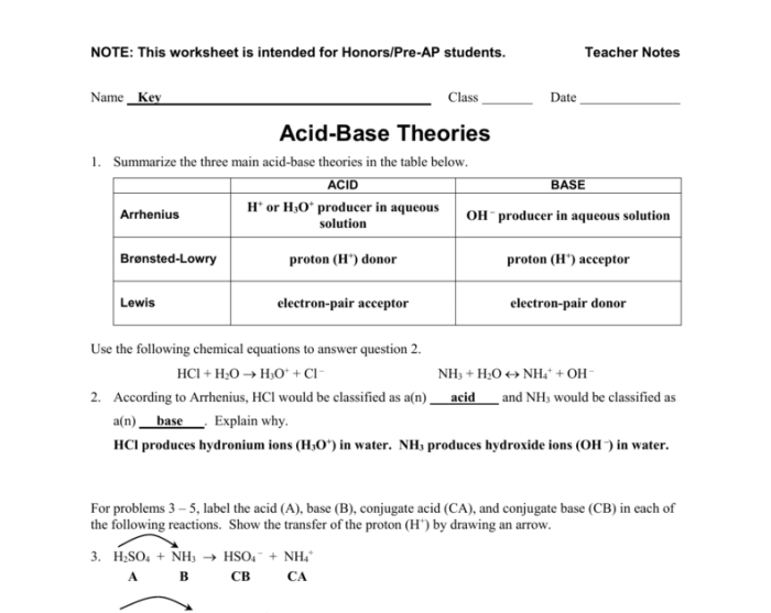 Acids bases & ph worksheet answer key