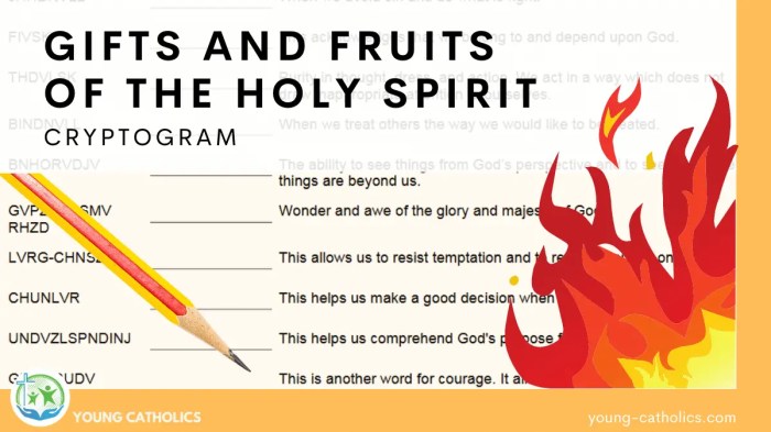 Gifts of the holy spirit worksheet