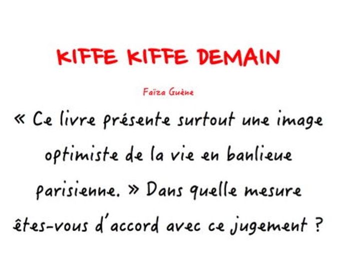 Kiffe kiffe demain chapter summary