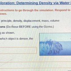 Determining density via water displacement gizmo answers