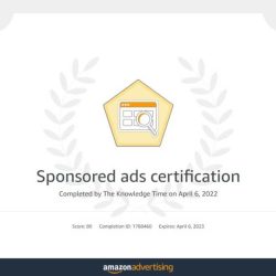 Amazon sponsored ads certification answers