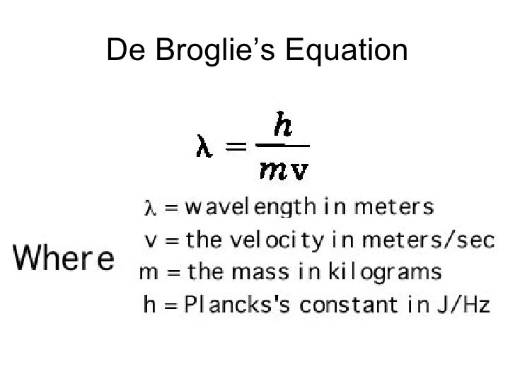 A particle has a de broglie wavelength of 2.7