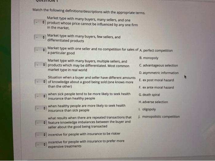 Graphs appropriate descriptions match parts