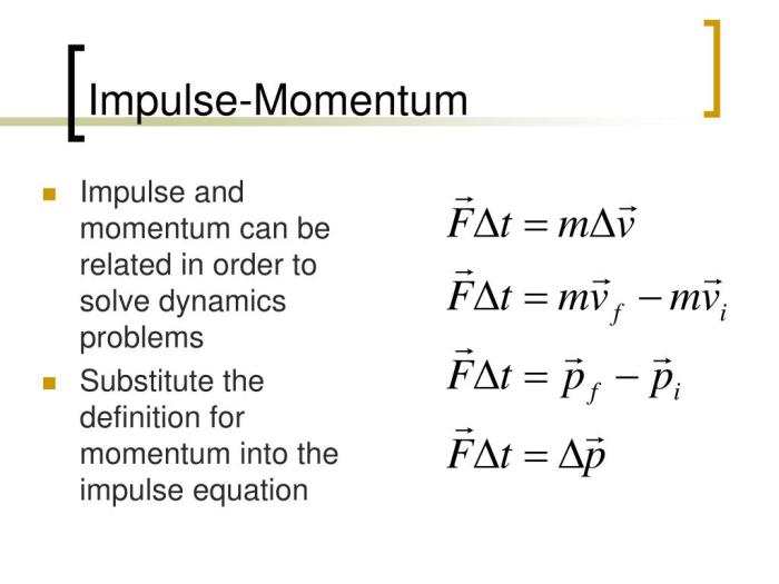 Simple computations with impulse momentum change